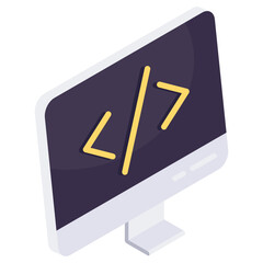 Unique design icon of system coding 