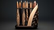 An elegant pen holder showcasing an array of stylish pens, each a tool for expression.