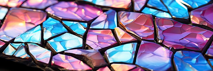 Fototapete - Holographic texture glass background , banner