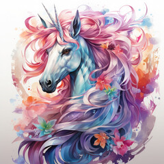 Waterco Unicorn Wind Spinner Sublimation Clipart illustration Generative Ai