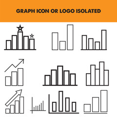 Wall Mural - graph icon or logo isolated sign symbol vector illustration - Collection of high quality black style vector icons Eps
