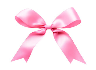 pink ribbon bow isolated