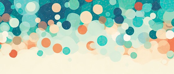 Wall Mural - colorful circles with a background Generative AI