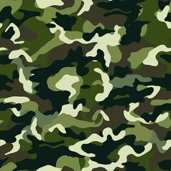 Wall Mural - Seamless pattern military army texture