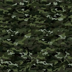 Wall Mural - Seamless pattern military army texture