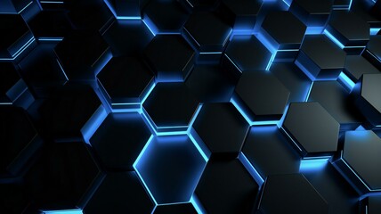 blue hexagon background