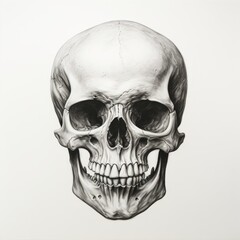 Wall Mural - a drawing of a skull