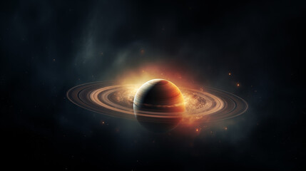 Poster - isolated image of Saturn
