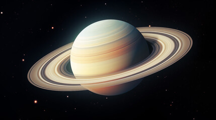 Poster - isolated background of Saturn