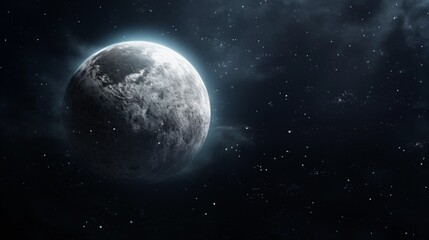 Wall Mural - isolated depiction of the dwarf planet eris in space