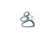 simple balancing stones logo icon design template