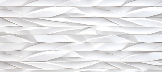 Wall Mural - White ceramic tile geometric pattern. 