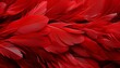 Vibrant red feathers texture background with exquisite detail  digital art of majestic bird plumage
