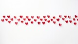 Fototapeta Krajobraz - Hand-Drawn Red Line Hearts-Valentine's Day, Weddings, Love-Themed Image