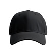 Black baseball cap isolated on transparent background. PNG file, cut out