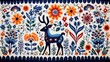Explore the rich tradition of Swedish Dala Embroidery featuring intricate seamless patterns with symbolic motifs, narrating tales of resistance and identity through animals and folklore.