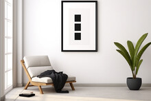 Minimalist Poster Frame Mockup Indoor Created With Generative AI