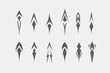 Illustration vector graphic of unique arrow set