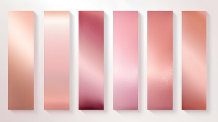 Poster - A collection of rectangular abstract colorful pink-peach gradient web backgrounds.