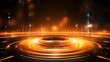 © plaksa - orange Abstract technology background circles digital hi-tech technology design background. concept innovation. vector illustration