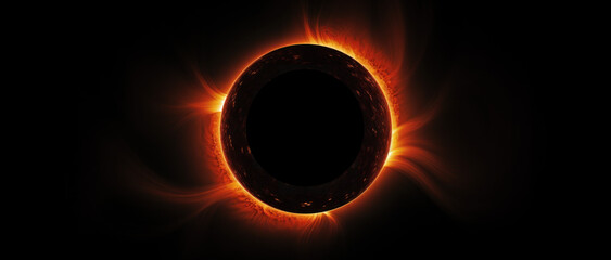 Illustration of a Solar Eclipse created with Generative AI technology