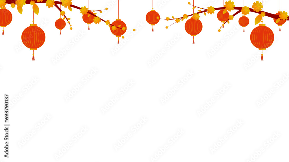 Chinese New Year PNG. Vector Chinese lantern on transparent background ...