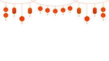 Chinese New Year PNG. Vector Chinese Lantern On Transparent Background. Chinese New Year Red Light Festival.