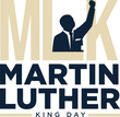 Martin Luther King Jr Vector Art on Abstract Background | Martin Luther King Day MLK