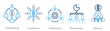 A set of 5 Crowdfunding icons as crowdfunding, contribution, collaborative
