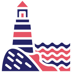 Sticker - Lighthouse Landscape Icon