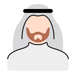 arabic person hand drawn illustration