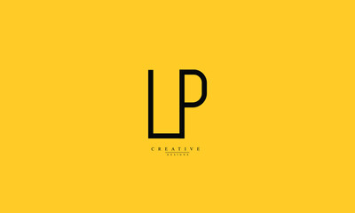 Alphabet letters Initials Monogram logo LP PL L P