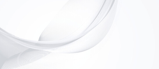 Poster - Abstract way lines background, white & gray background