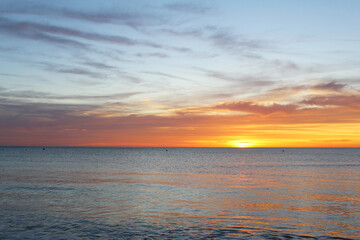 natural background beautiful sunrise over the sea