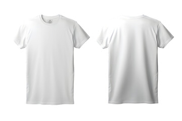 White T-shirt mockup isolated  on transparent bg