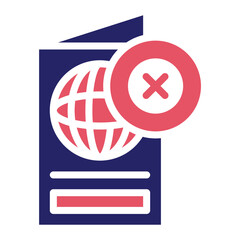 Canvas Print - Passport Rejected Icon