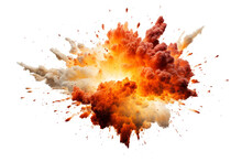 An Explosion Isolated On A Transparent Background.