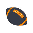 field american football ball cartoon. texture sport, pigskin footbal, lace realistic field american football ball sign. isolated symbol vector illustration