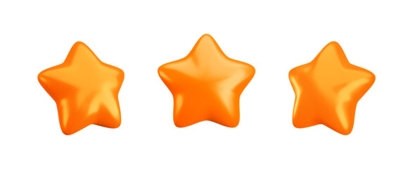 Wall Mural - vector 3d bronze star icons set on white background. cute realistic cartoon 3d render, glossy metall