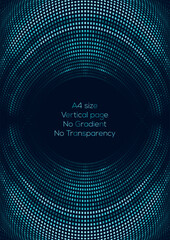 Poster - Abstract blue grid dotted wavy lines perspective background.