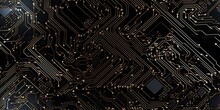 A Close Up Of A Circuit Board