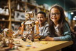 © ProstoSvet - children assembles and programs the robot in the classroom
