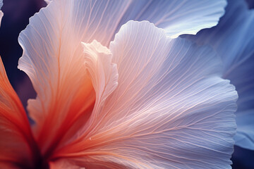 Poster - A macro photograph of a delicate flower petal, the fine textures and gradients of color rendered with precision