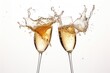 Glasses of champagne on New Year. Generative AI