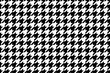 Houndstooth Seamless Horizontal Pattern Black White Desktop Wallpaper Background Vector Illustration Art