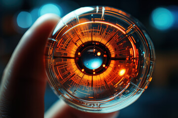 Aufkleber - augmented reality contact lenses projecting holographic displays onto the user's field of vision, ex
