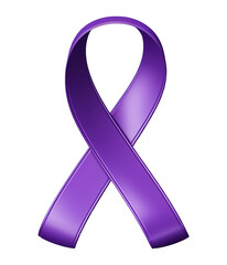Wall Mural - illustration of purple ribbon for support world cancer day