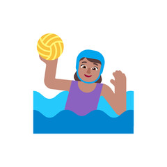 Wall Mural - Woman Playing Water Polo: Medium Skin Tone