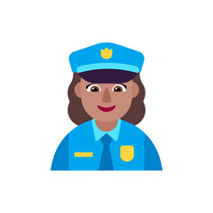 Sticker - Woman Police Officer: Medium Skin Tone