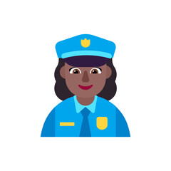 Sticker - Woman Police Officer: Medium-Dark Skin Tone